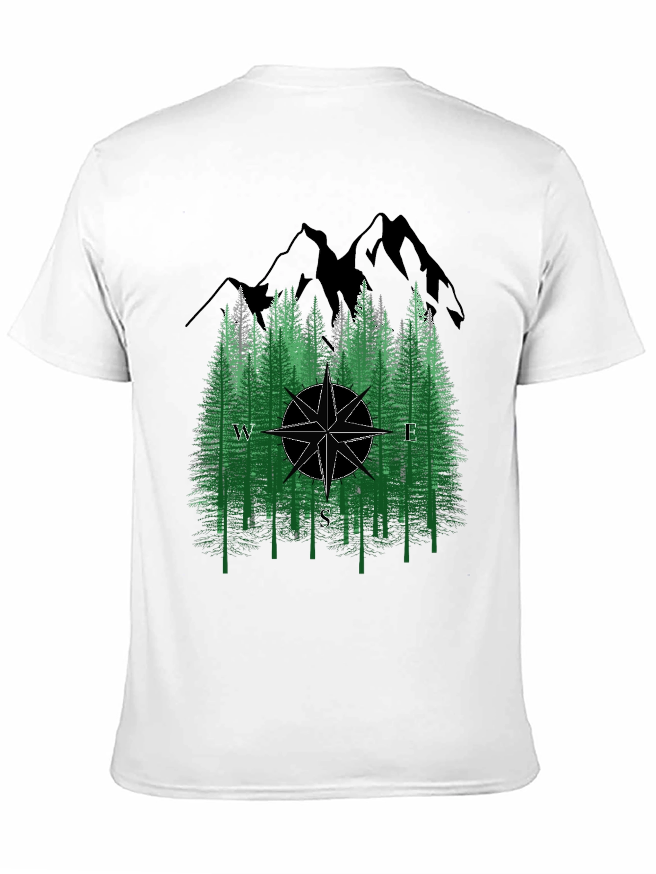 Nature Compass T-Shirt - Black Graphic Tee