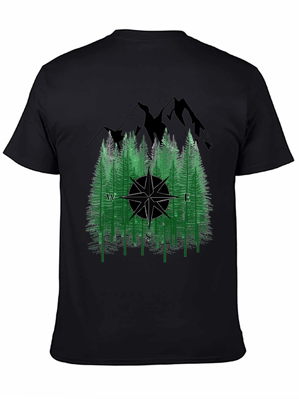 Nature Compass T-Shirt - Black Graphic Tee