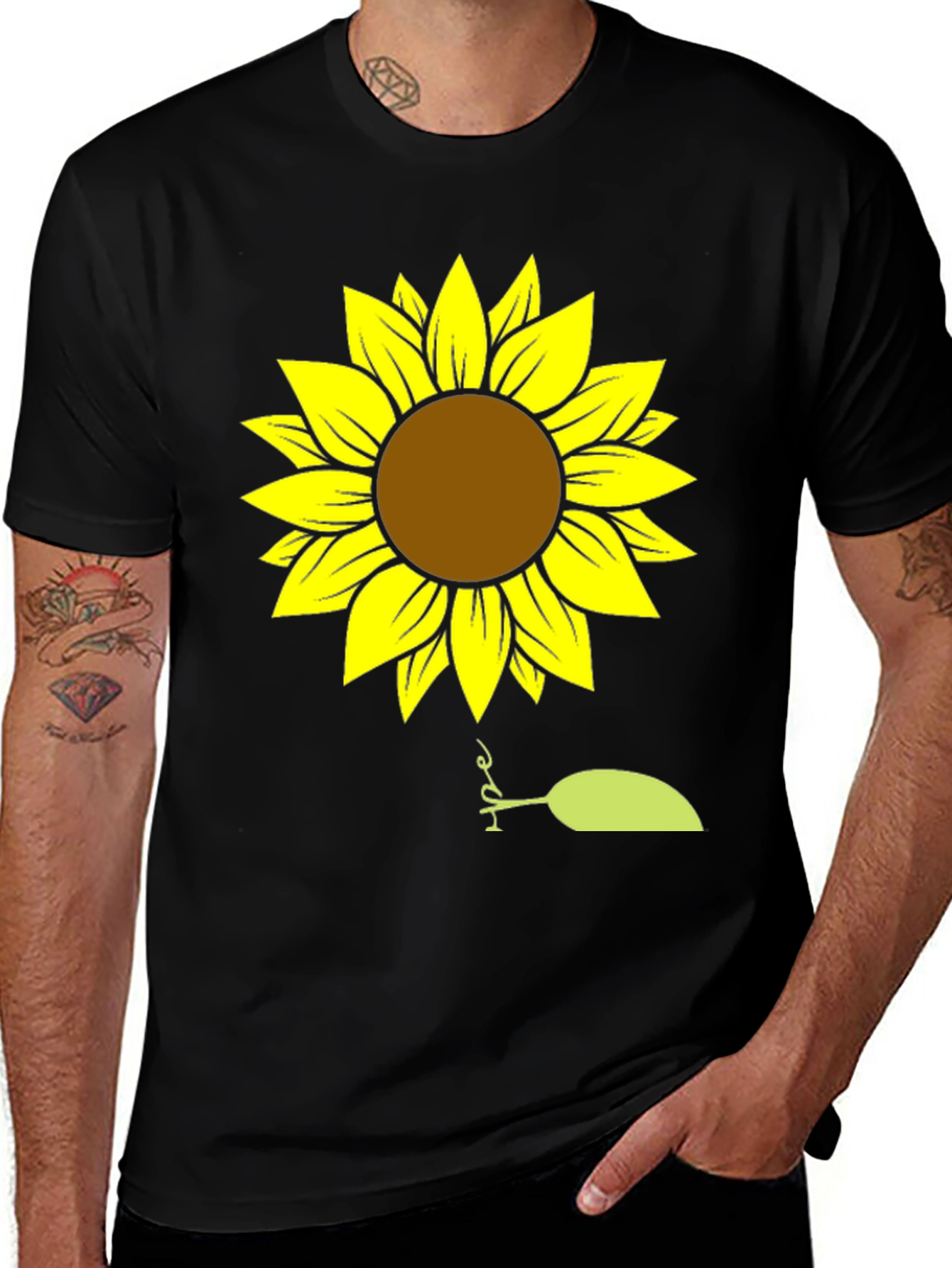 Sunflower Hope Graphic Tee - Stylish Casual Comfort