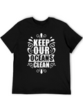 Keep Our Oceans Clean Black T-Shirt