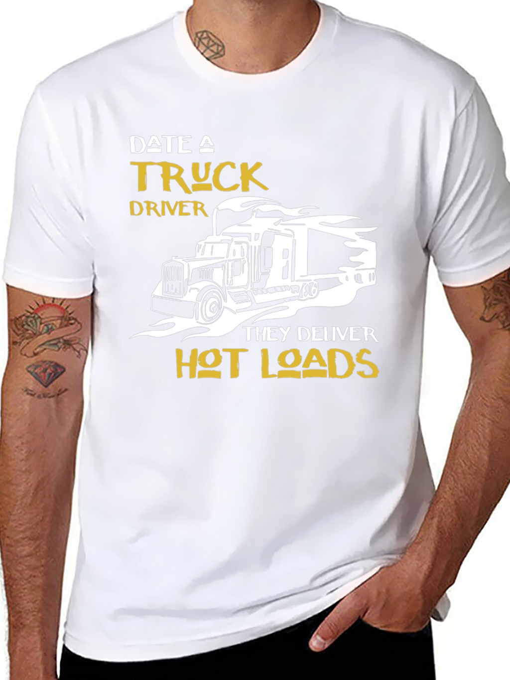 Date A Truck Driver T-Shirt - Hot Loads