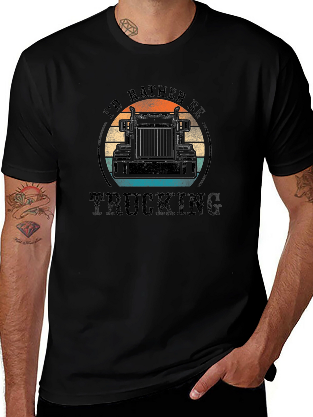 Trucking T-Shirt - Id Rather Be Trucking