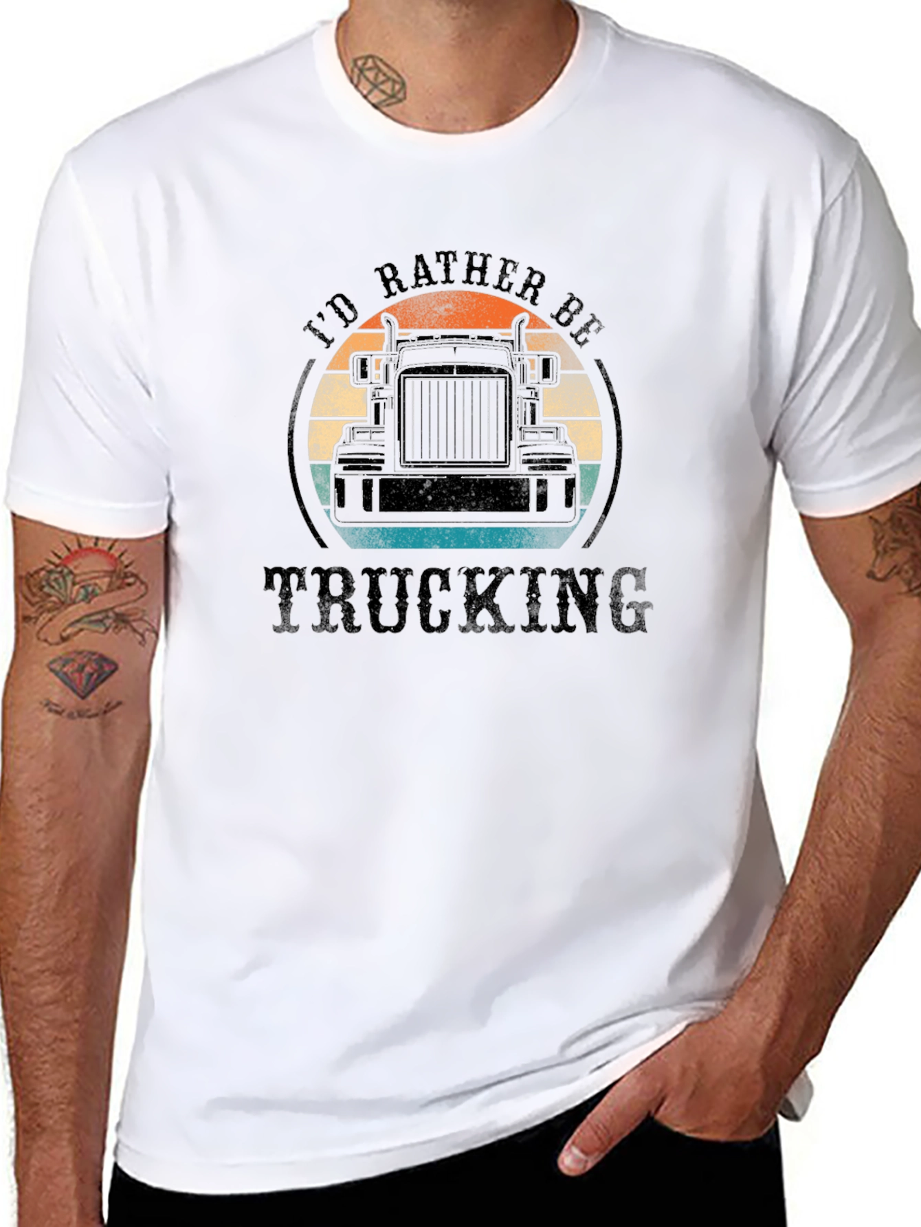 Trucking T-Shirt - Id Rather Be Trucking