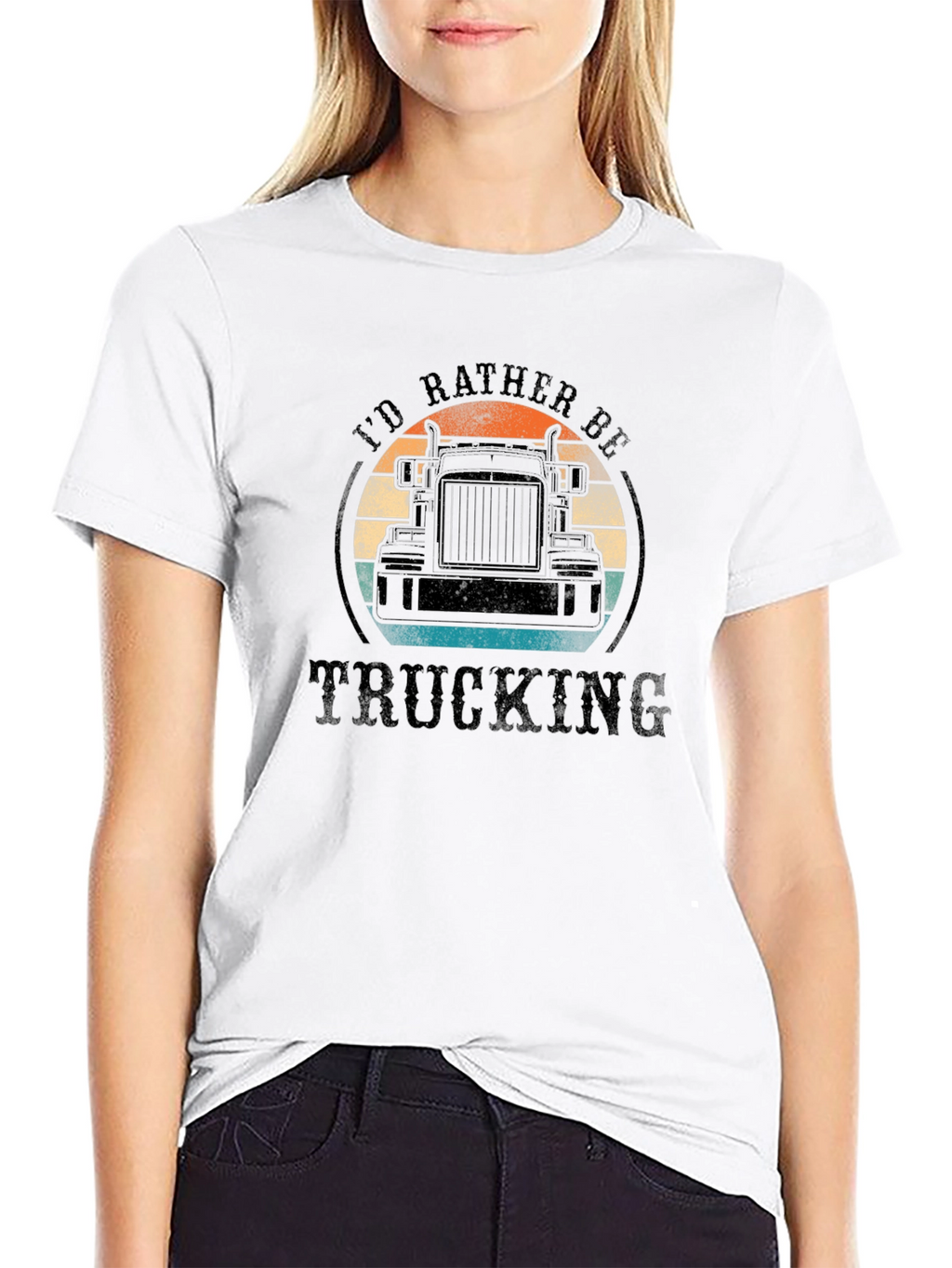 Trucking T-Shirt - Id Rather Be Trucking