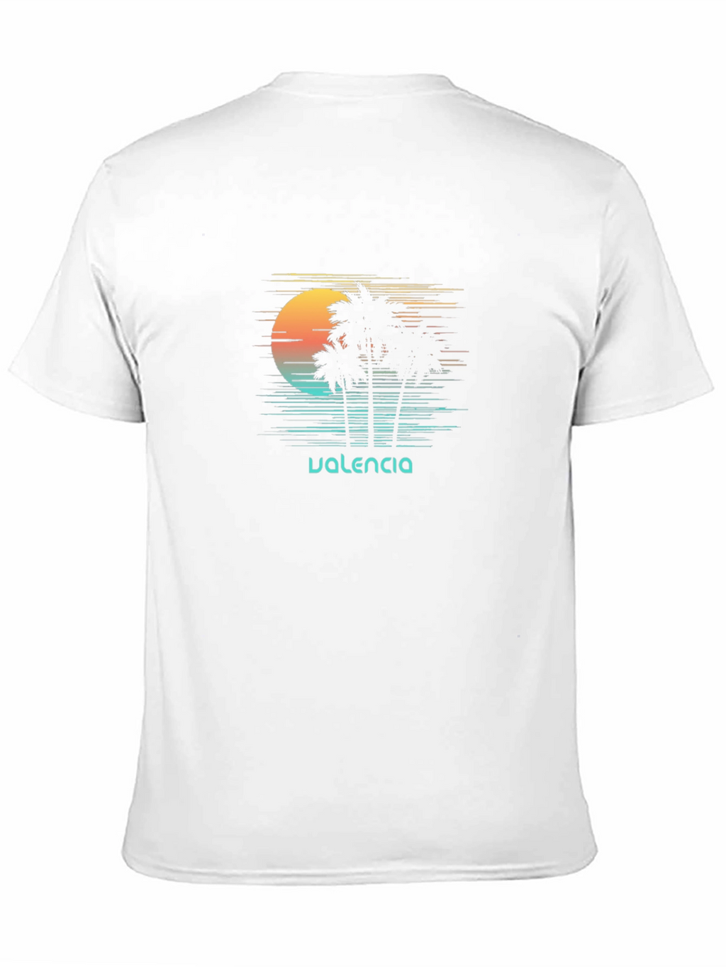 Valencia Palm Tree Sunset Graphic Tee - Black