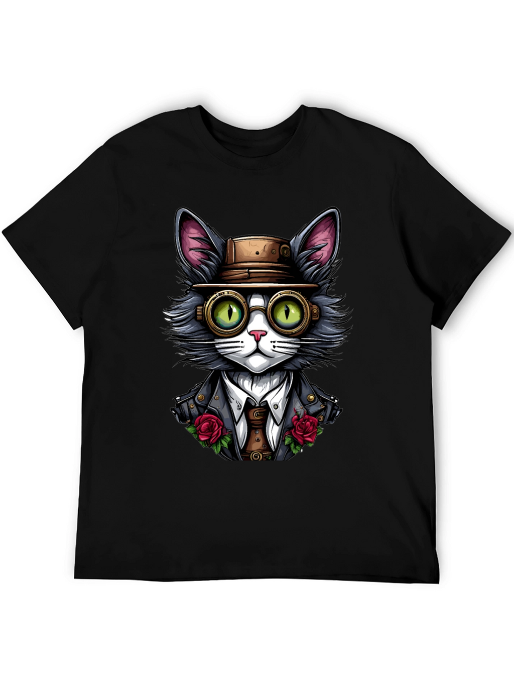 Steampunk Cat Graphic Tee