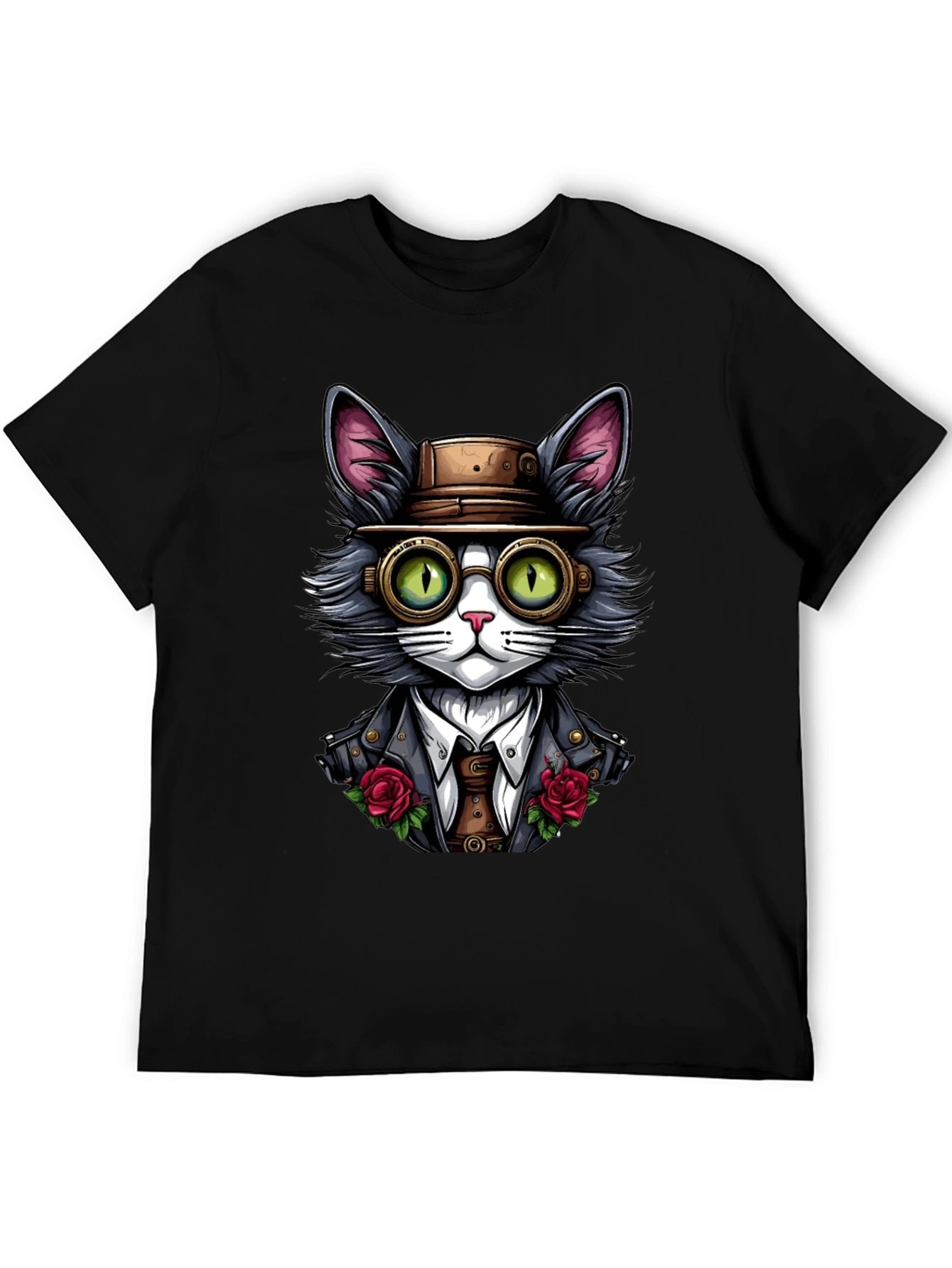 Steampunk Cat Graphic Tee