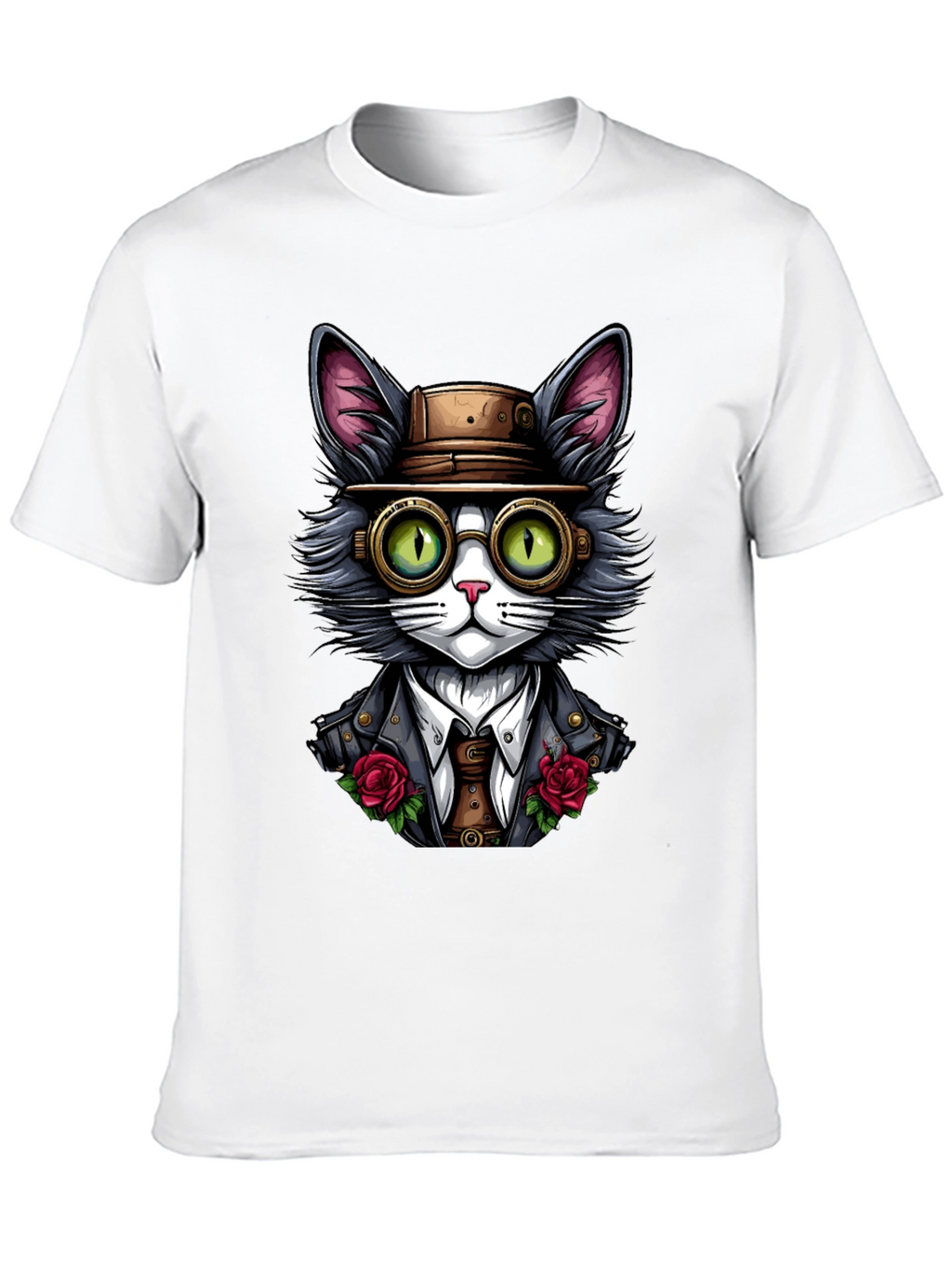 Steampunk Cat Graphic Tee