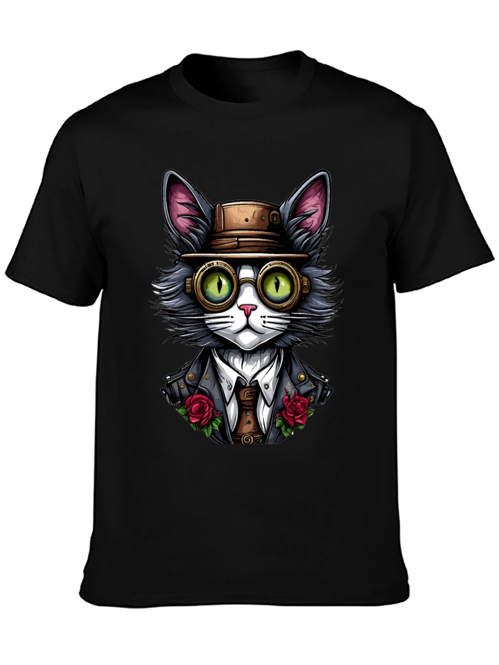 Steampunk Cat Graphic Tee