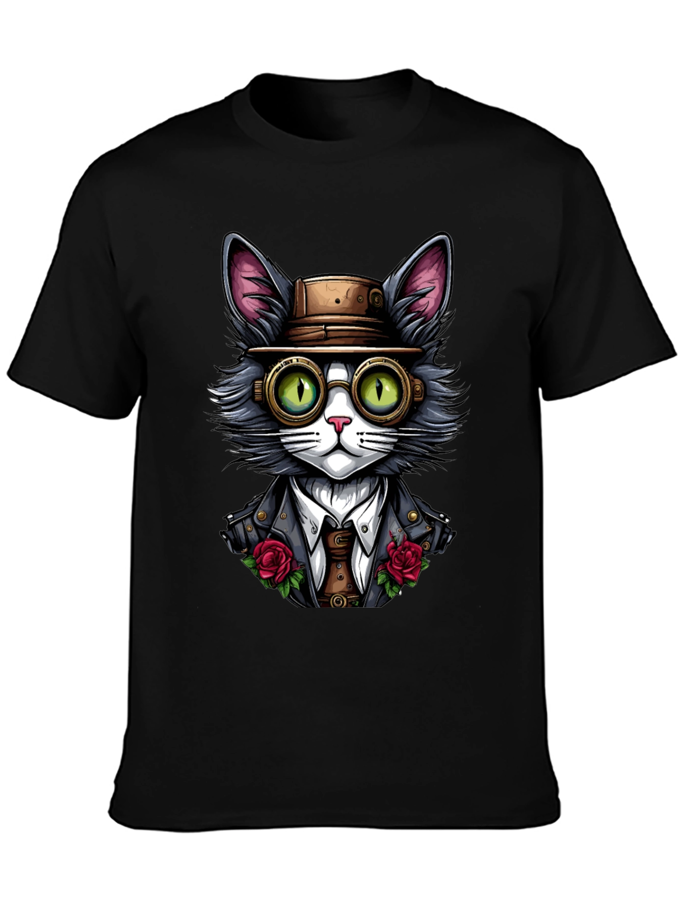 Steampunk Cat Graphic Tee
