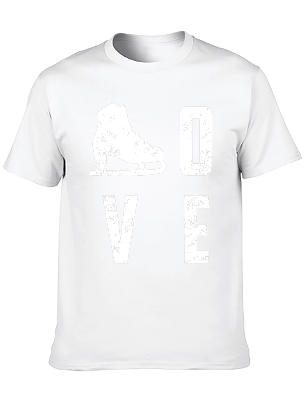 I Love Ice Skating T-Shirt - Distressed Print Design