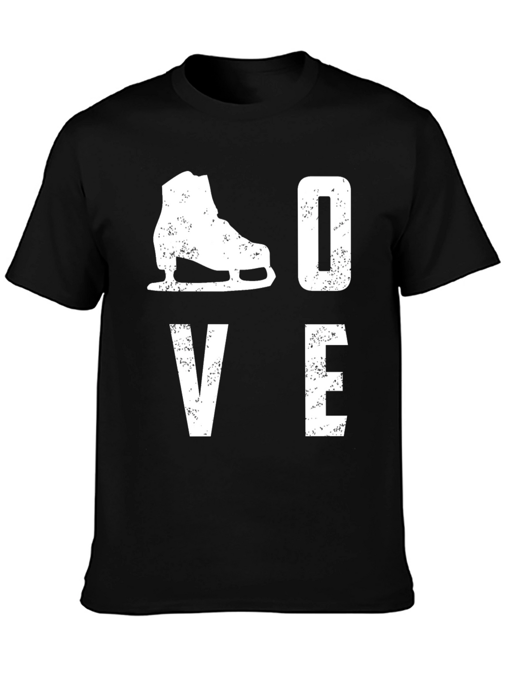 I Love Ice Skating T-Shirt - Distressed Print Design