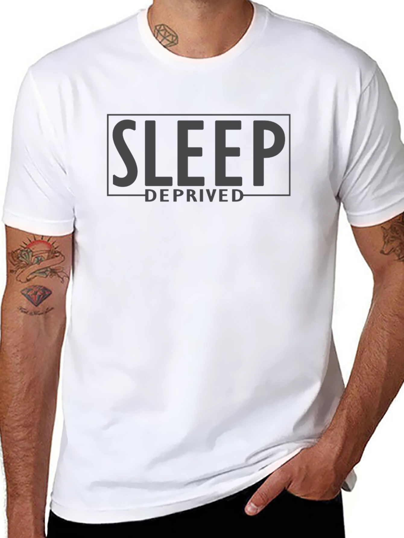 Sleep Deprived Graphic T-Shirt - Black Cotton Tee