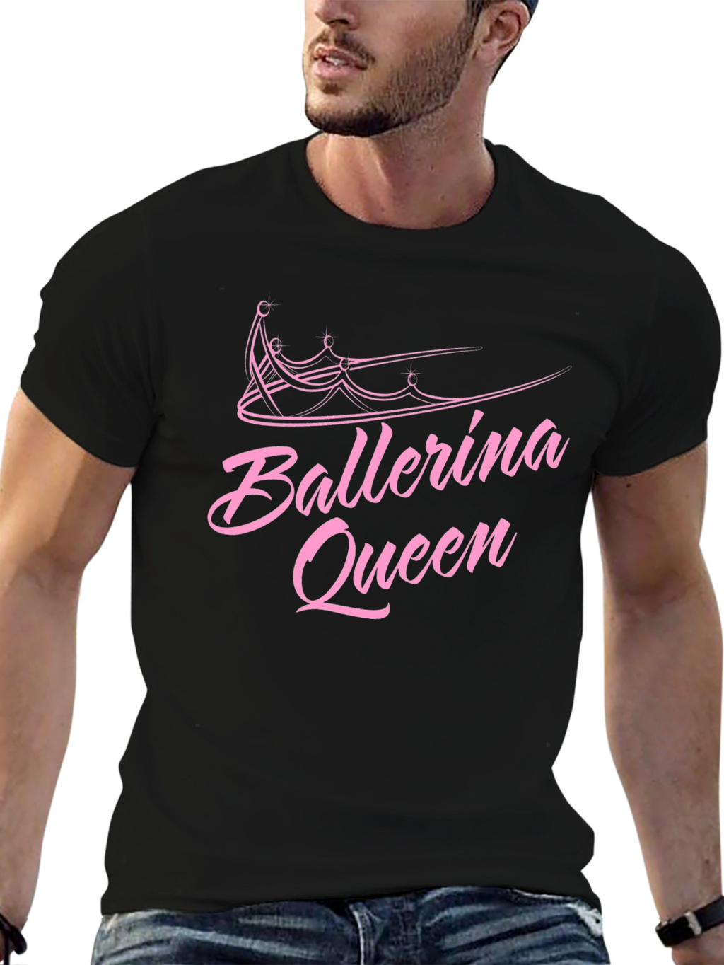 Ballerina Queen Black Graphic T-Shirt