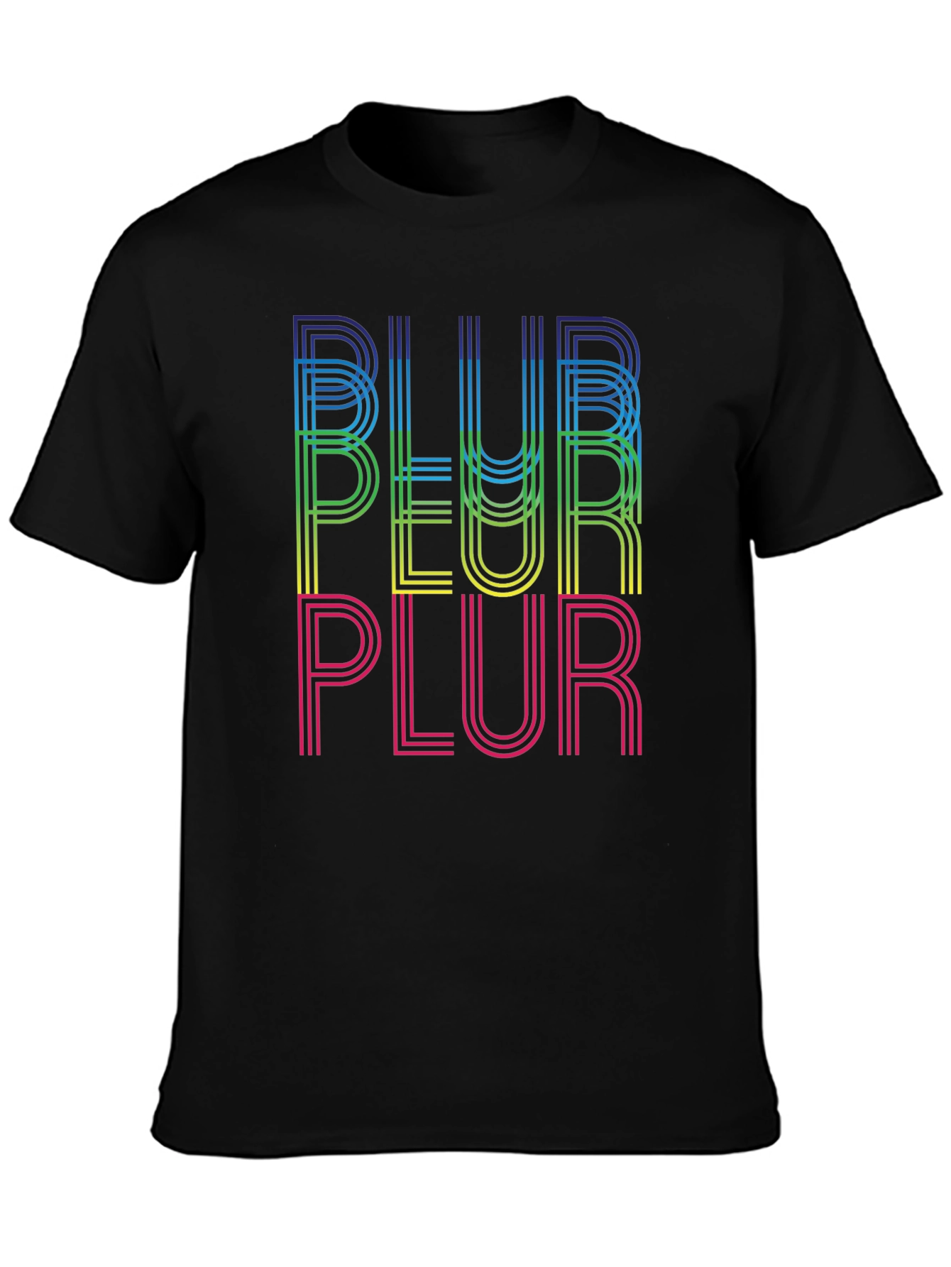 PLUR Graphic Tee - Peace Love Unity Respect Rainbow T-Shirt