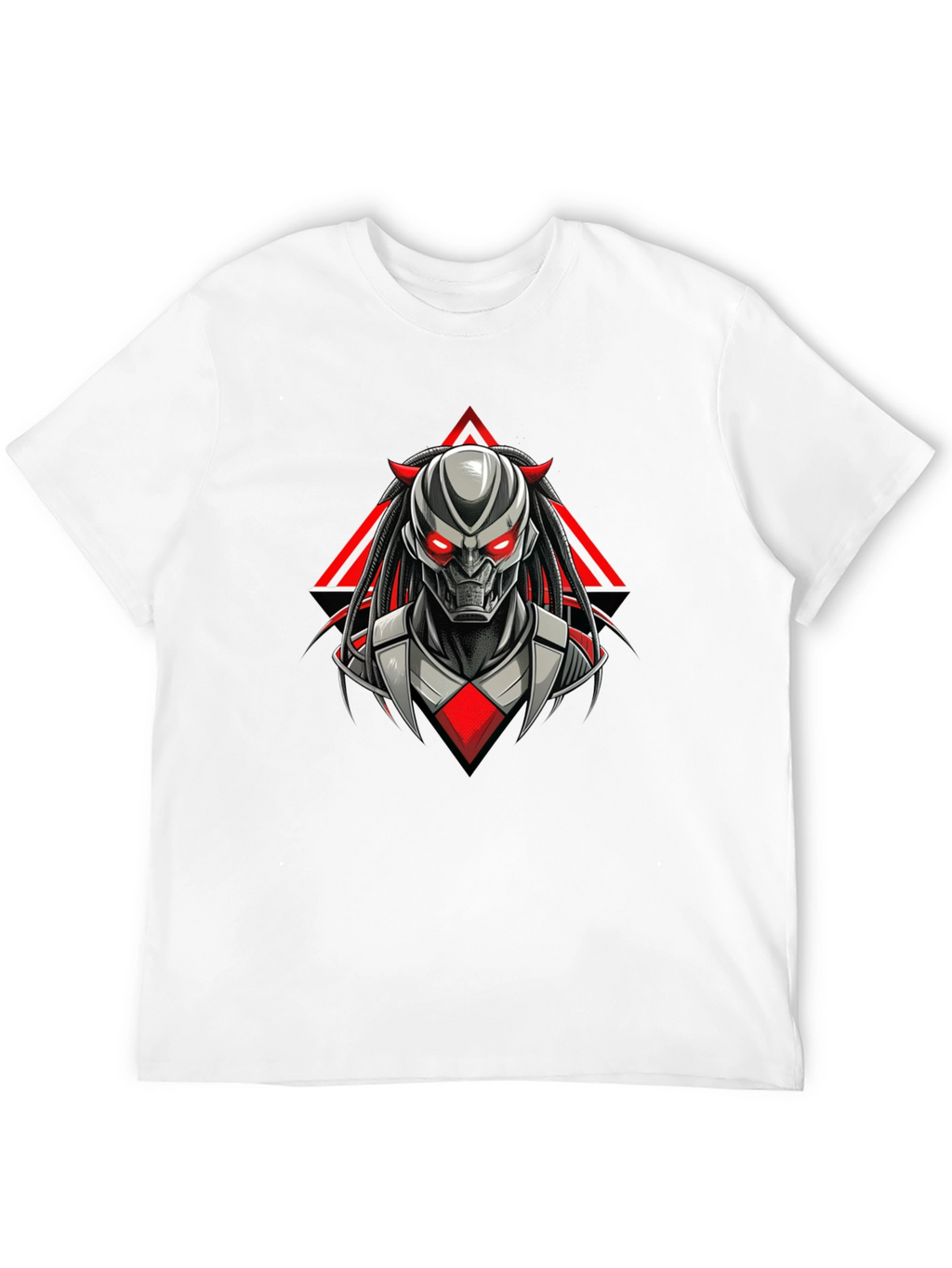 Futuristic Robot Graphic Tee - Mens Black T-Shirt