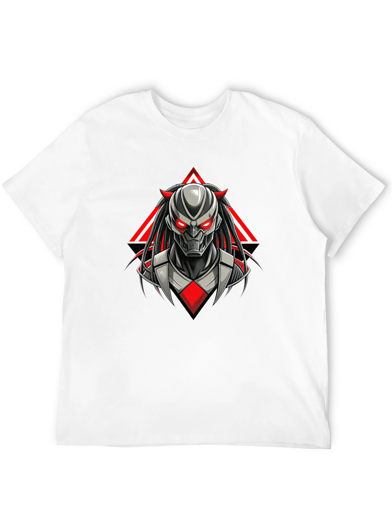 Futuristic Robot Graphic Tee - Mens Black T-Shirt