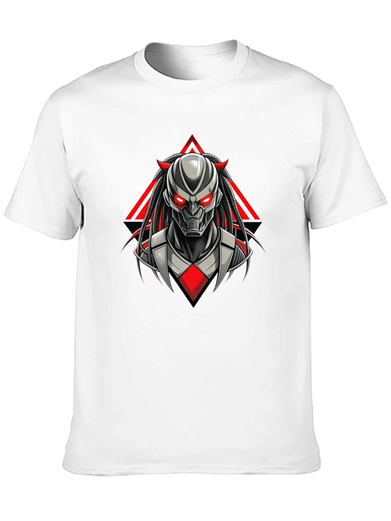 Futuristic Robot Graphic Tee - Mens Black T-Shirt