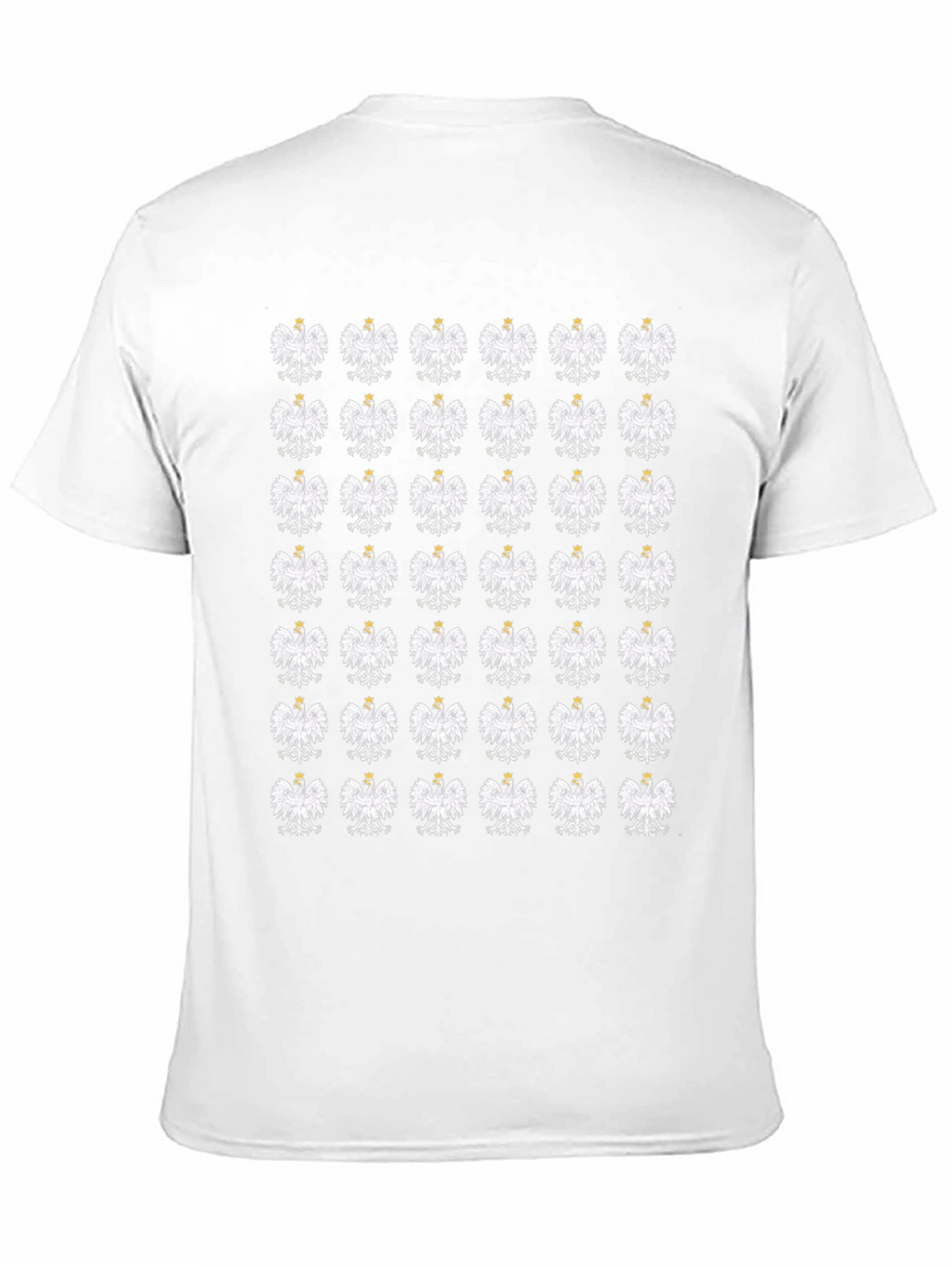 Polish Eagle Pattern Black T-Shirt