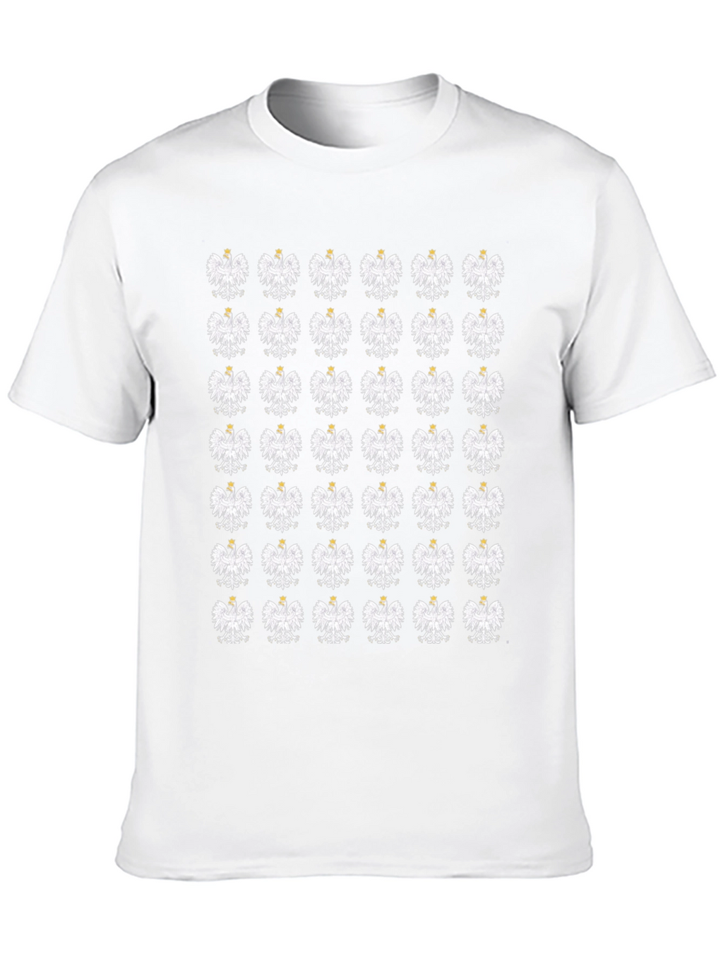 Polish Eagle Pattern Black T-Shirt