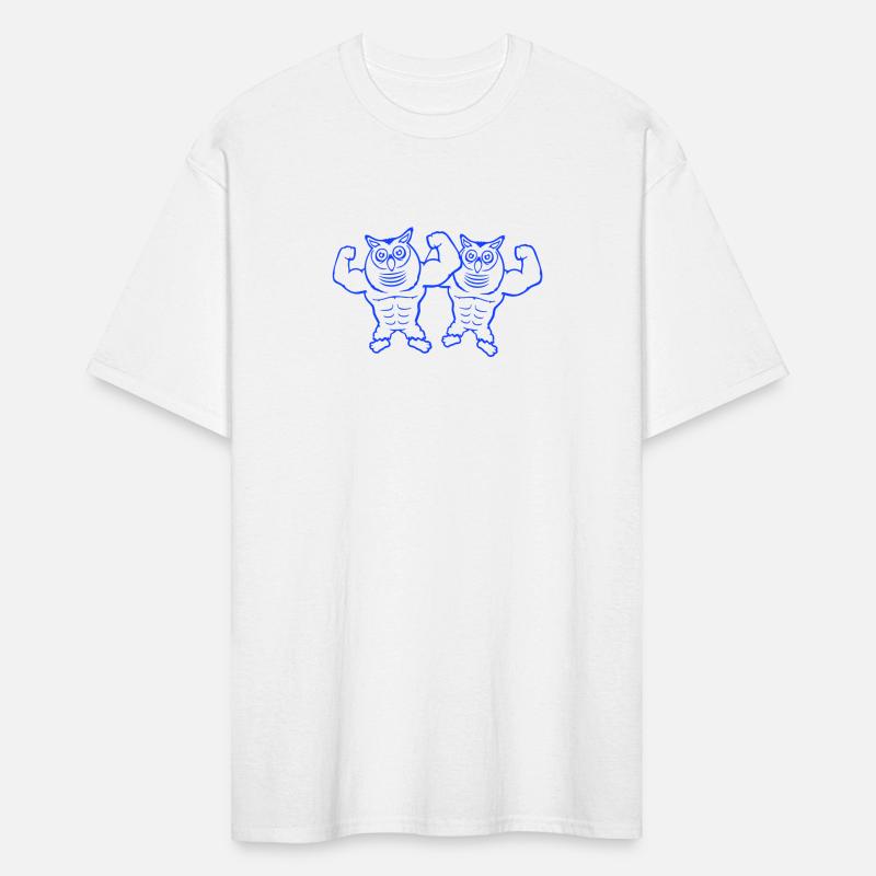 2 Owls Bodybuilder Muscles Biceps Poses Gym Rat