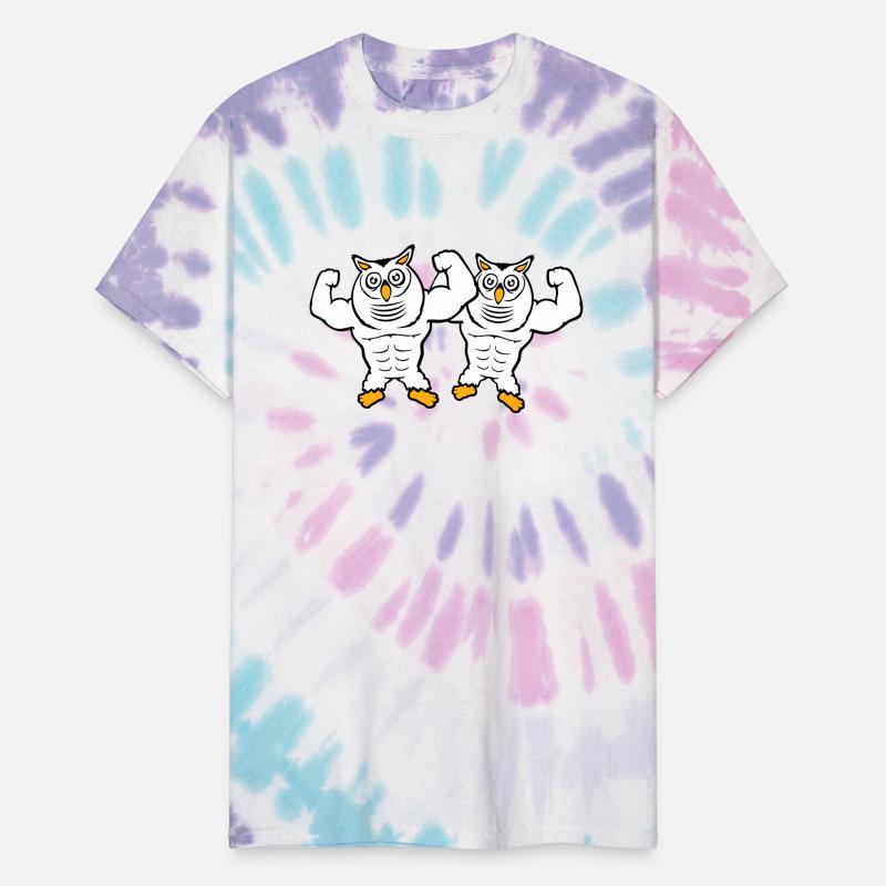 2 Owls Bodybuilder Muscles Biceps Poses Gym Rat