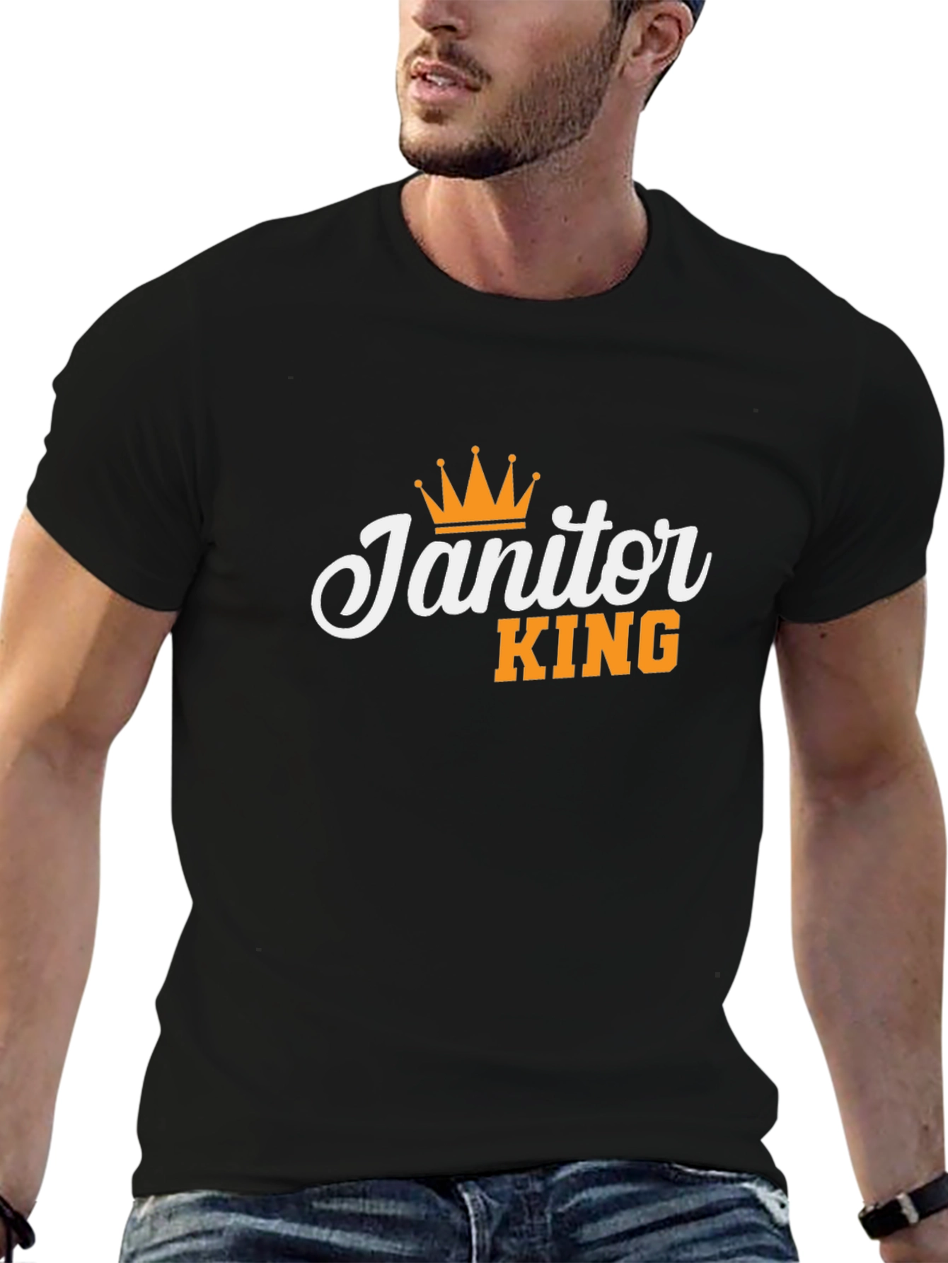 Janitor King Black T-Shirt