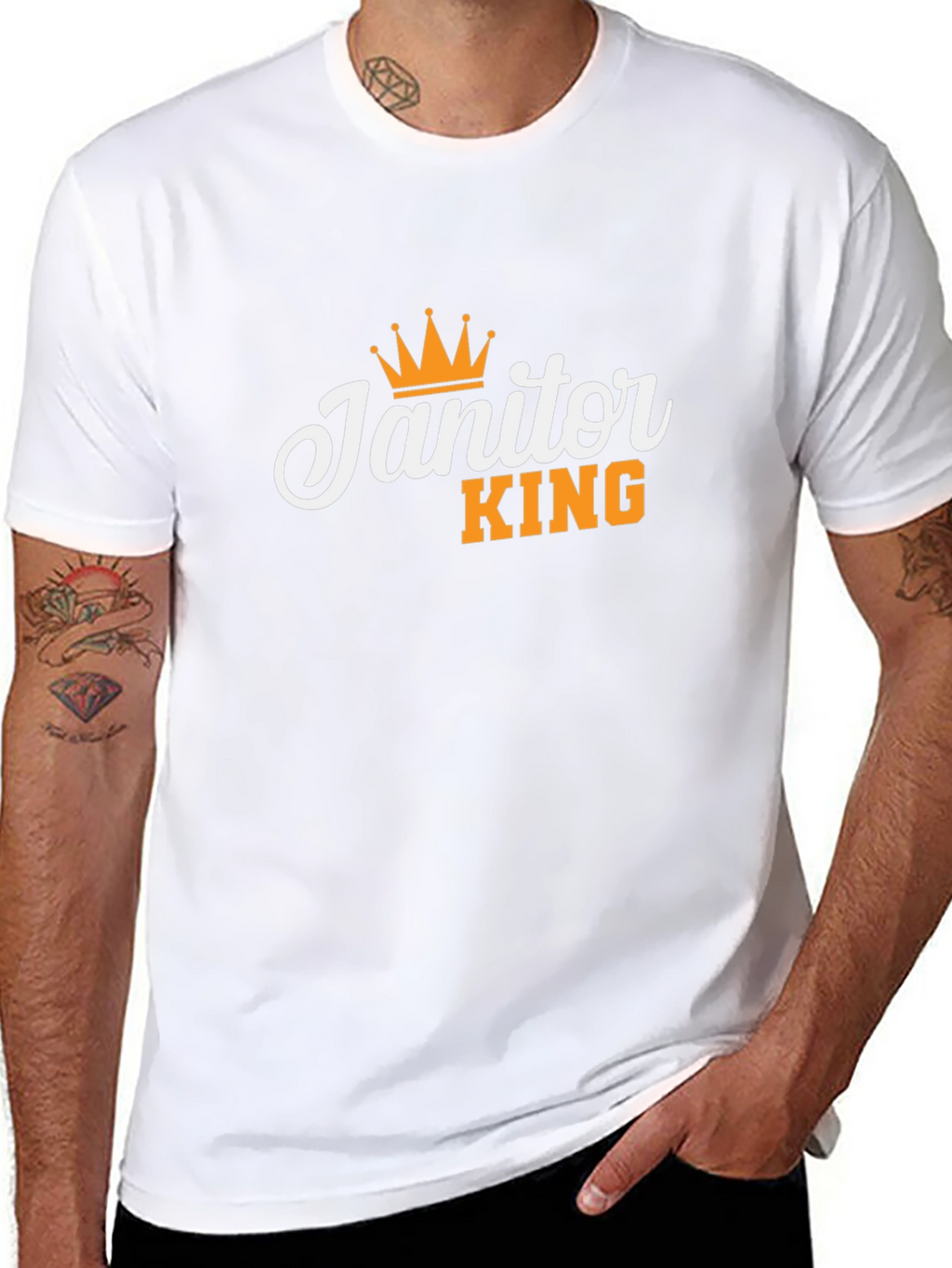 Janitor King Black T-Shirt