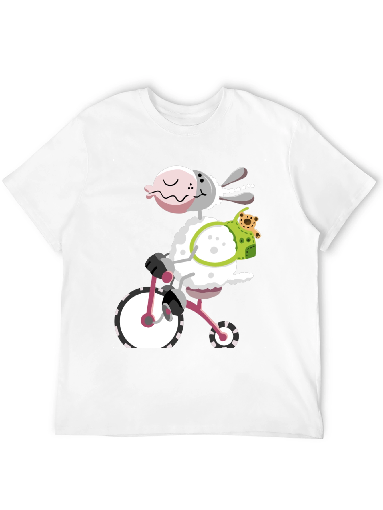 Sheep on Bike Graphic Tee