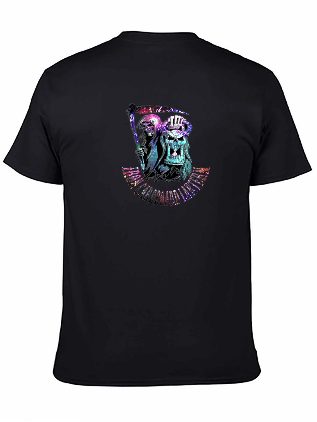 Grim Reaper Skull Graphic Black T-Shirt