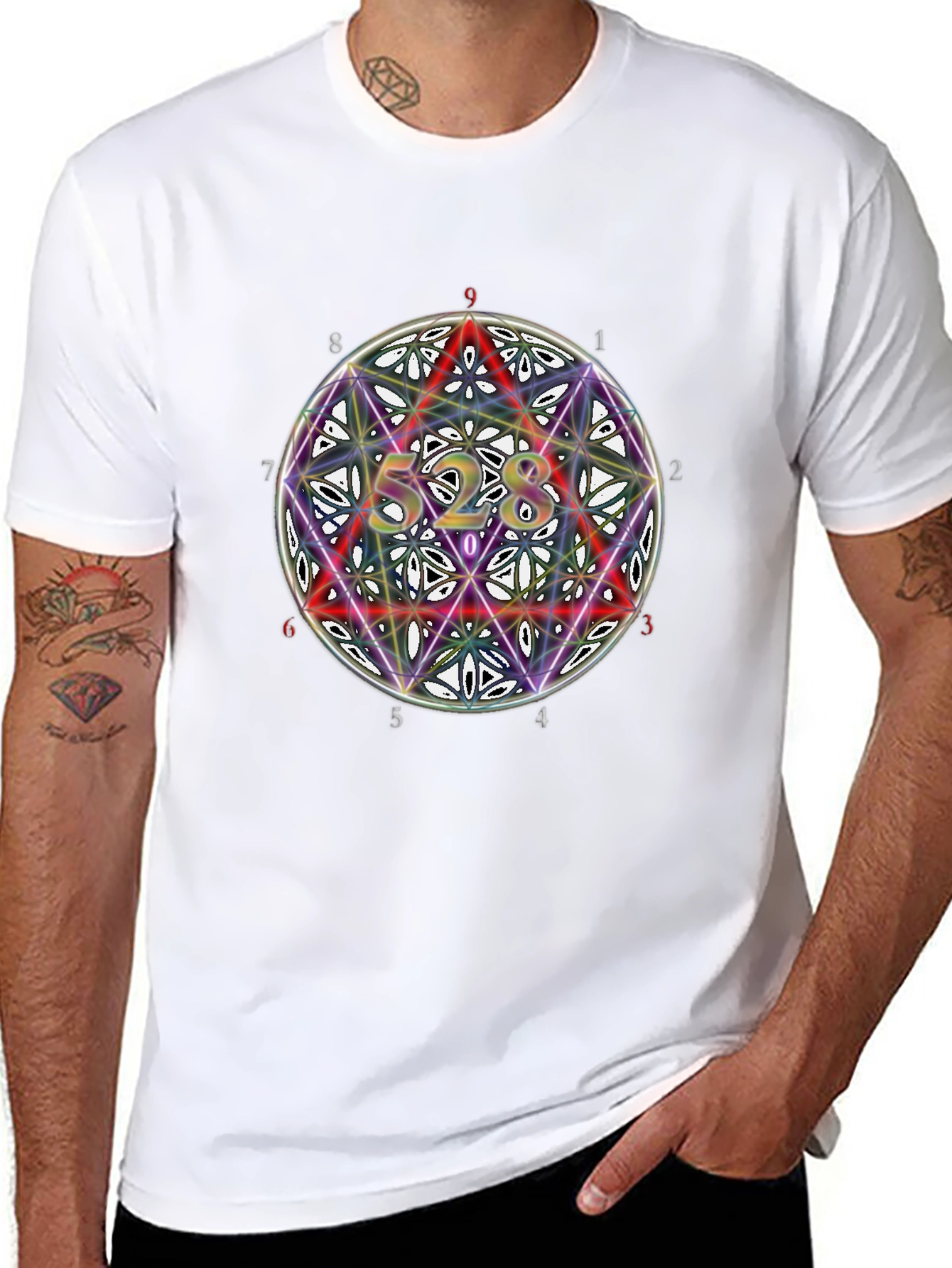 Mystic Symbol Graphic Tee - Numerology Design