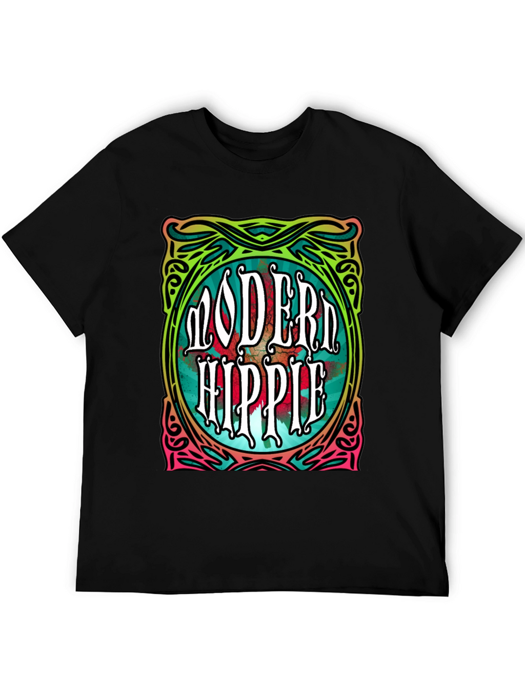 Modern Hippie Graphic Tee - Retro Style