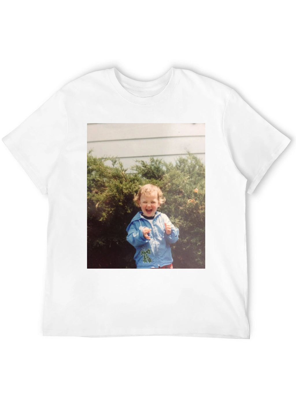 Retro Kid Photo Graphic Tee - Classic Black T-Shirt