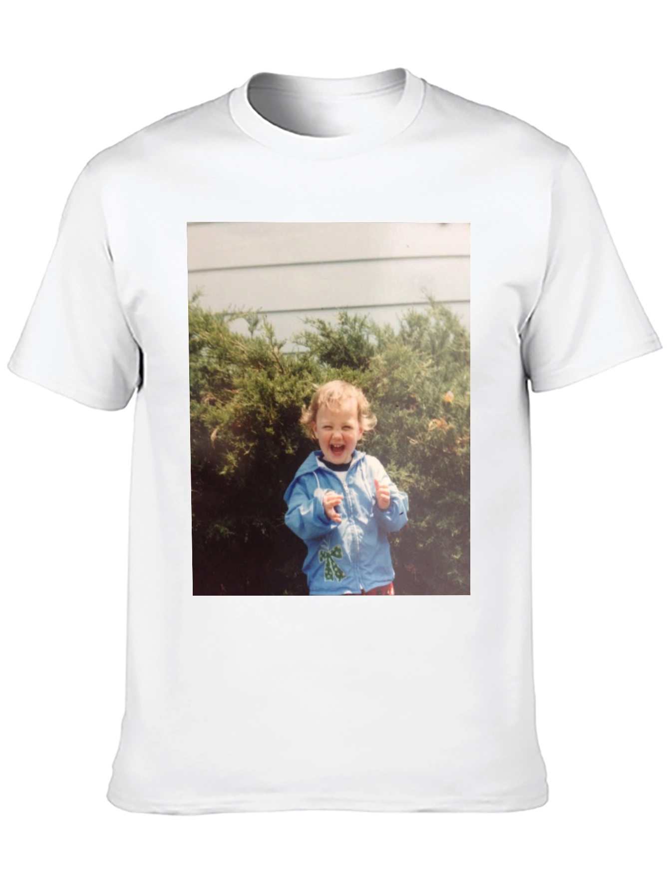 Retro Kid Photo Graphic Tee - Classic Black T-Shirt