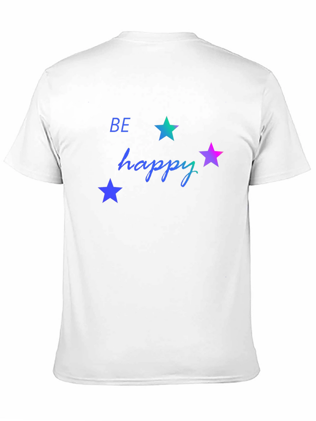 Be Happy Star Graphic Black Tee