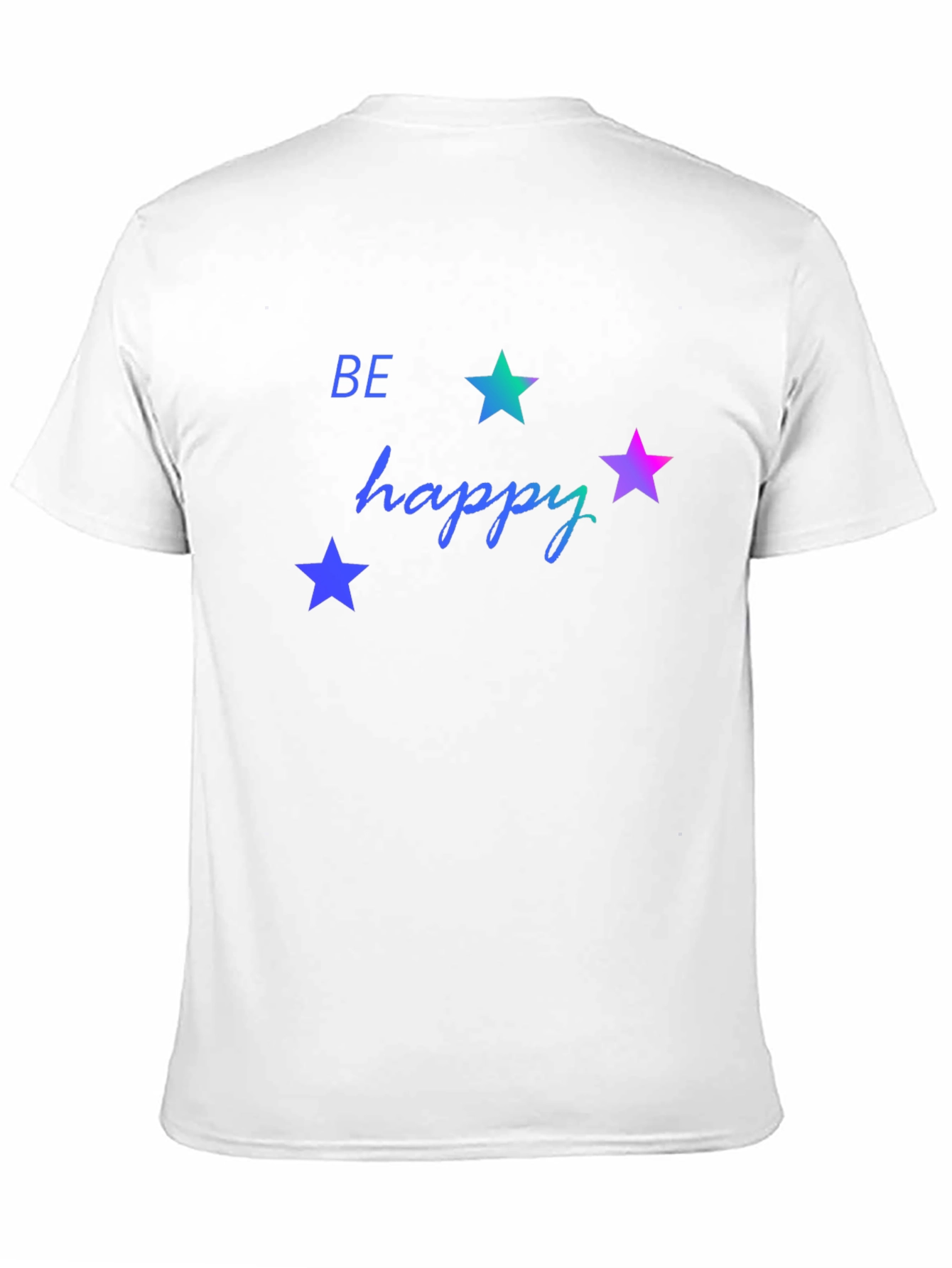 Be Happy Star Graphic Black Tee