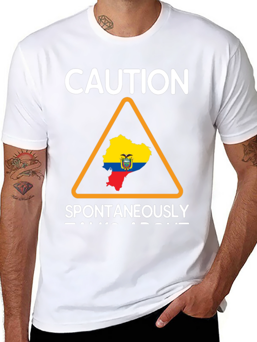 Caution: Ecuador T-Shirt - Spontaneously Talks