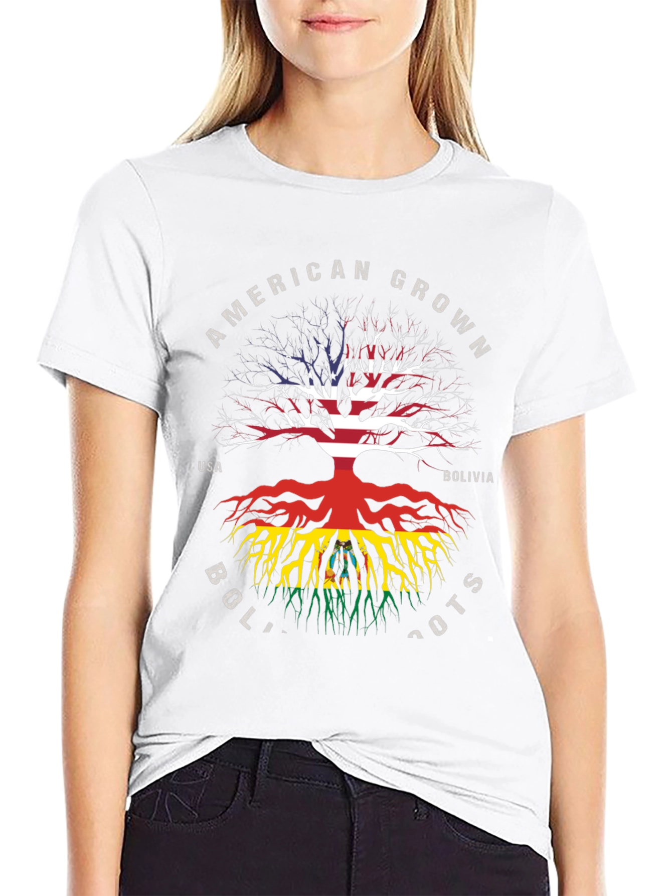 American Grown Bolivia Roots Graphic T-Shirt