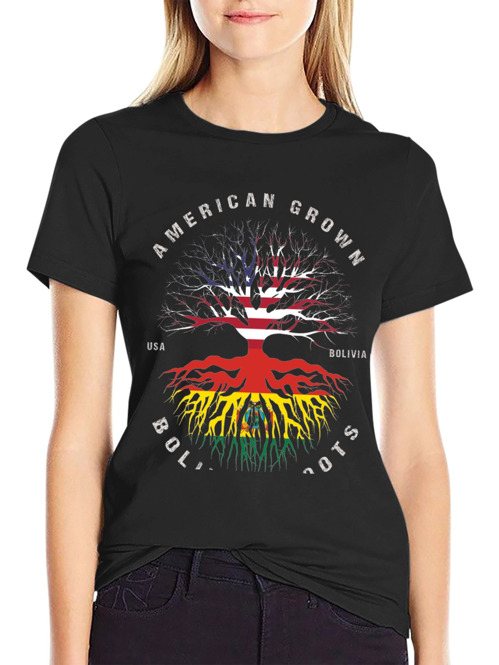 American Grown Bolivia Roots Graphic T-Shirt