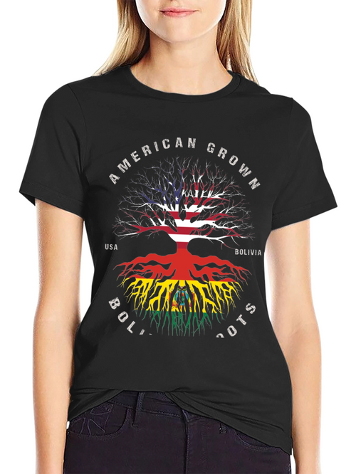 American Grown Bolivia Roots Graphic T-Shirt