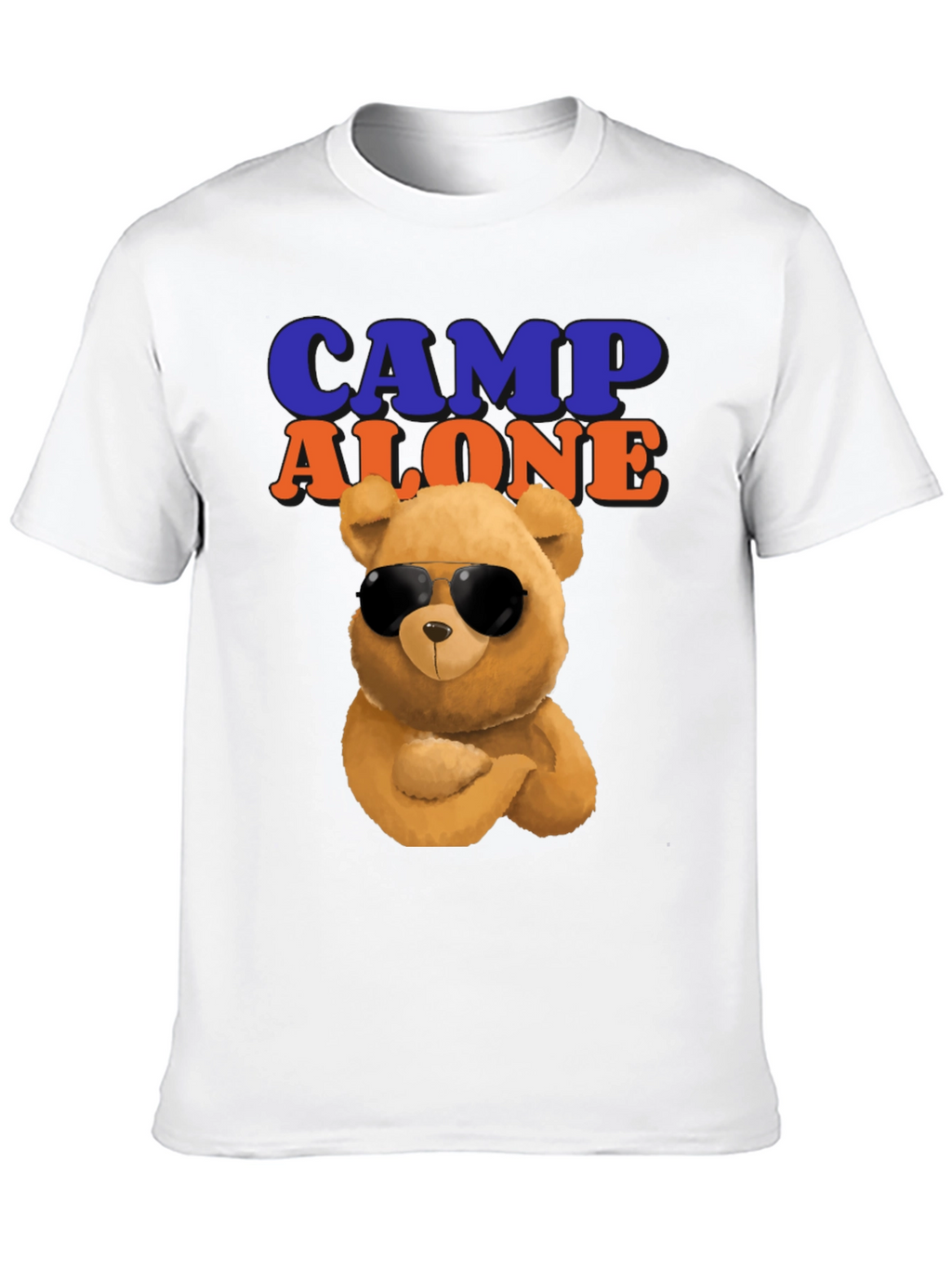 Camp Alone T-Shirt with Cool Bear Graphic