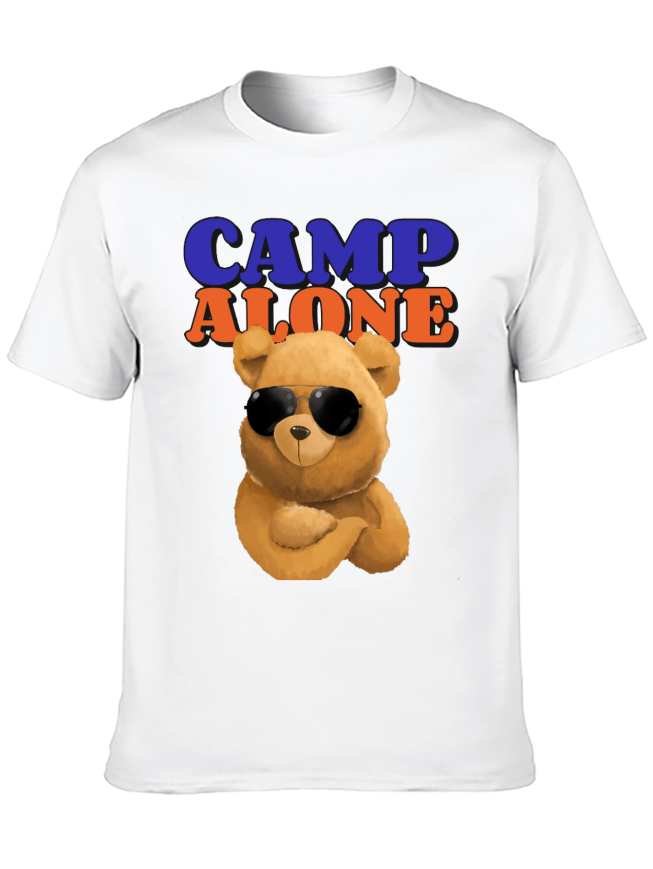 Camp Alone T-Shirt with Cool Bear Graphic