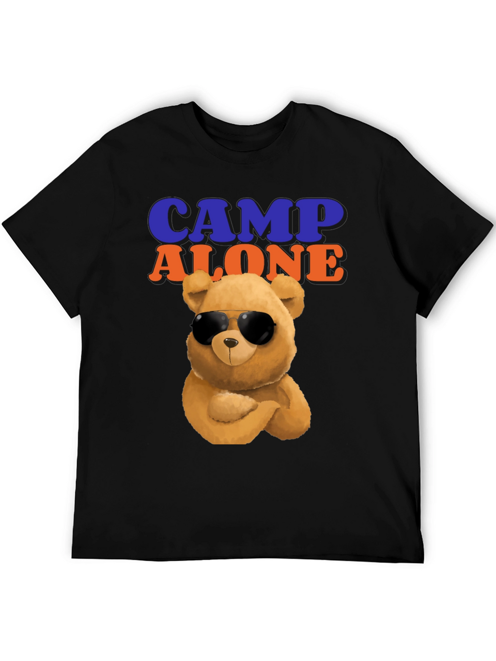 Camp Alone T-Shirt with Cool Bear Graphic