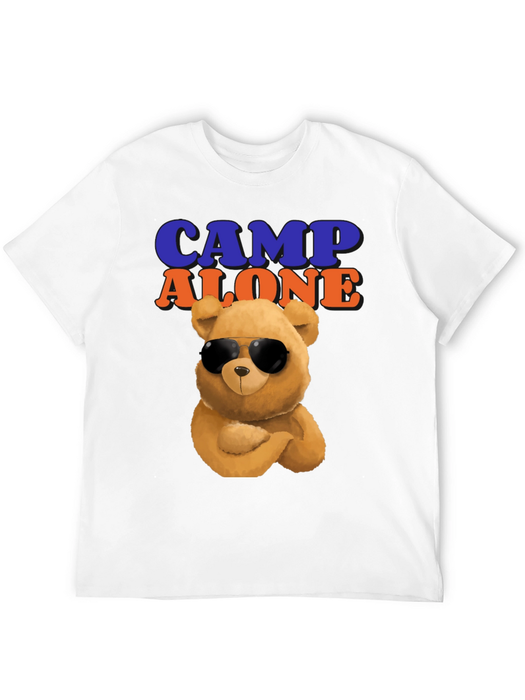 Camp Alone T-Shirt with Cool Bear Graphic