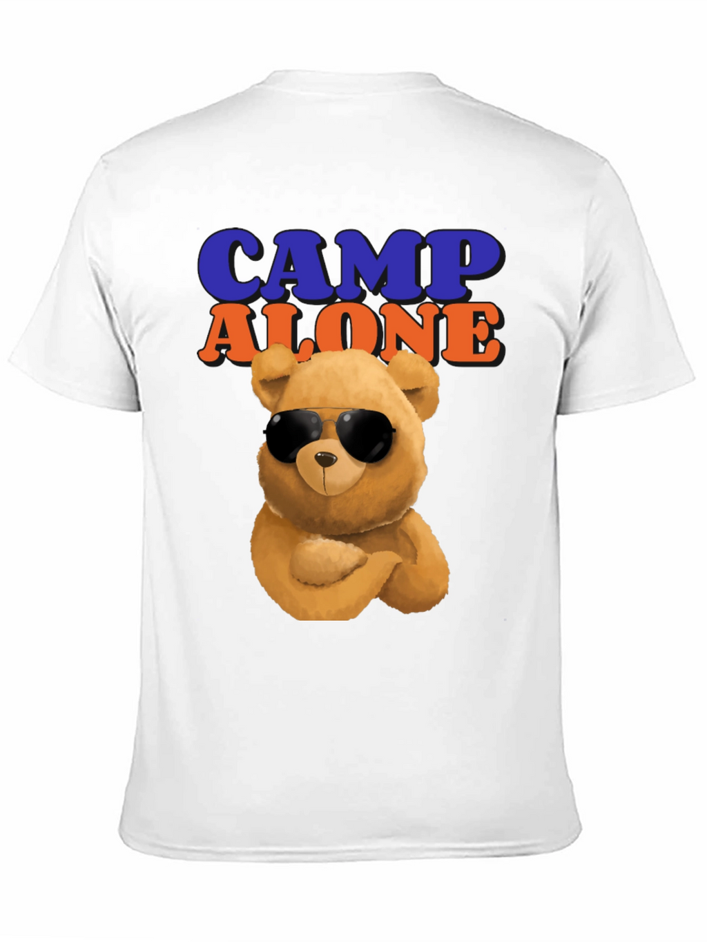 Camp Alone T-Shirt with Cool Bear Graphic