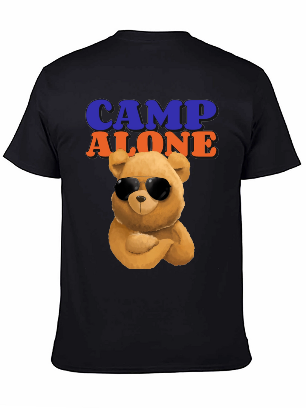 Camp Alone T-Shirt with Cool Bear Graphic