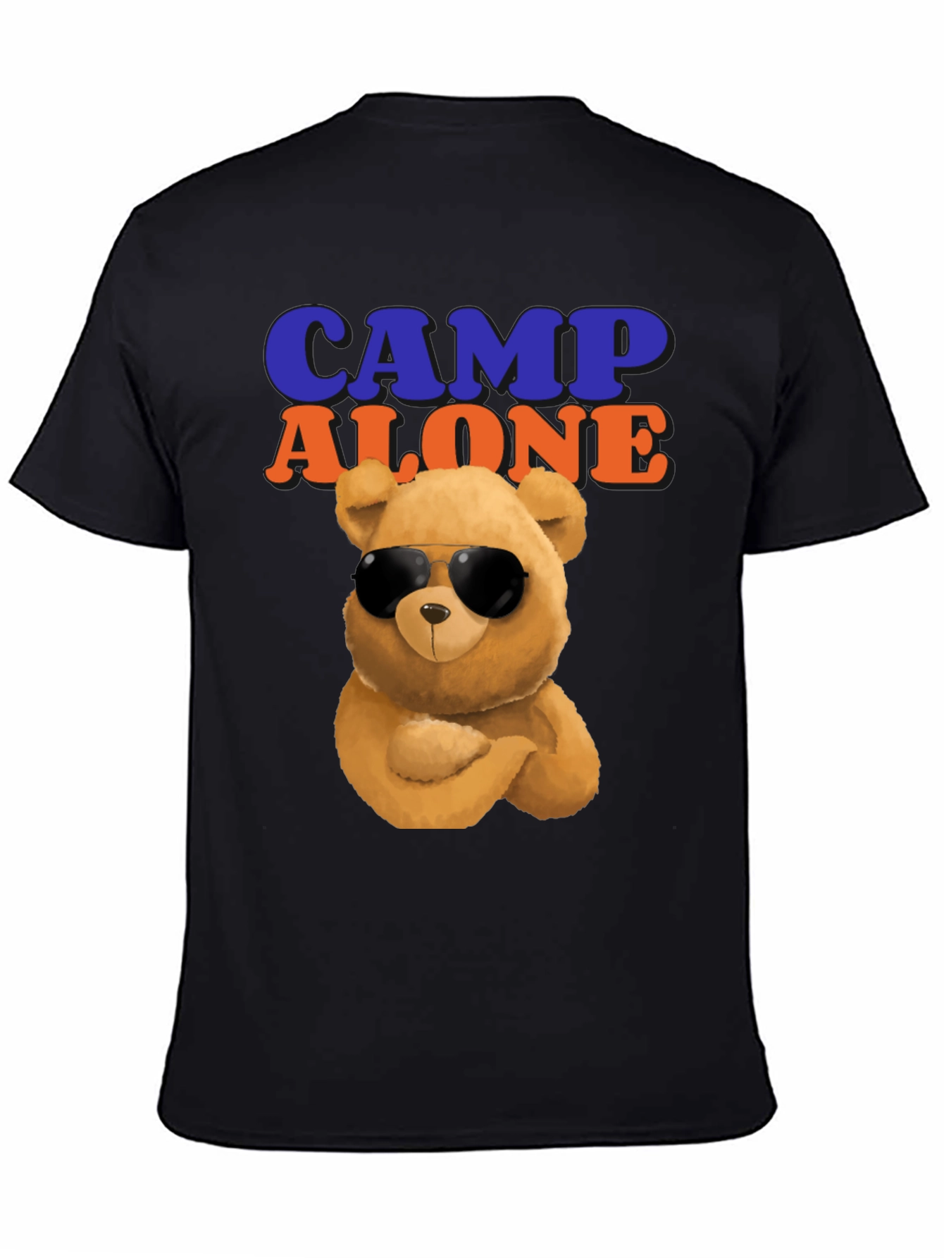 Camp Alone T-Shirt with Cool Bear Graphic