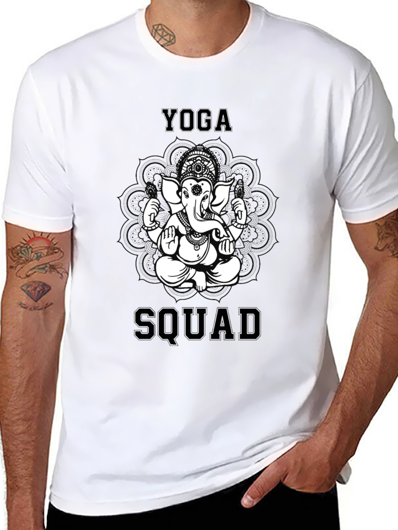 Yoga Squad Graphic Tee - Unisex Black T-Shirt