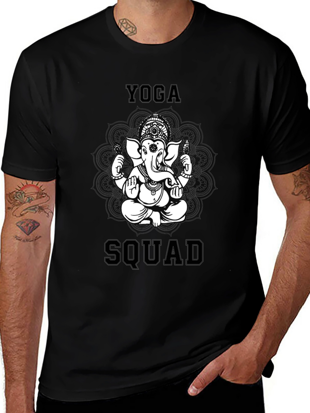 Yoga Squad Graphic Tee - Unisex Black T-Shirt