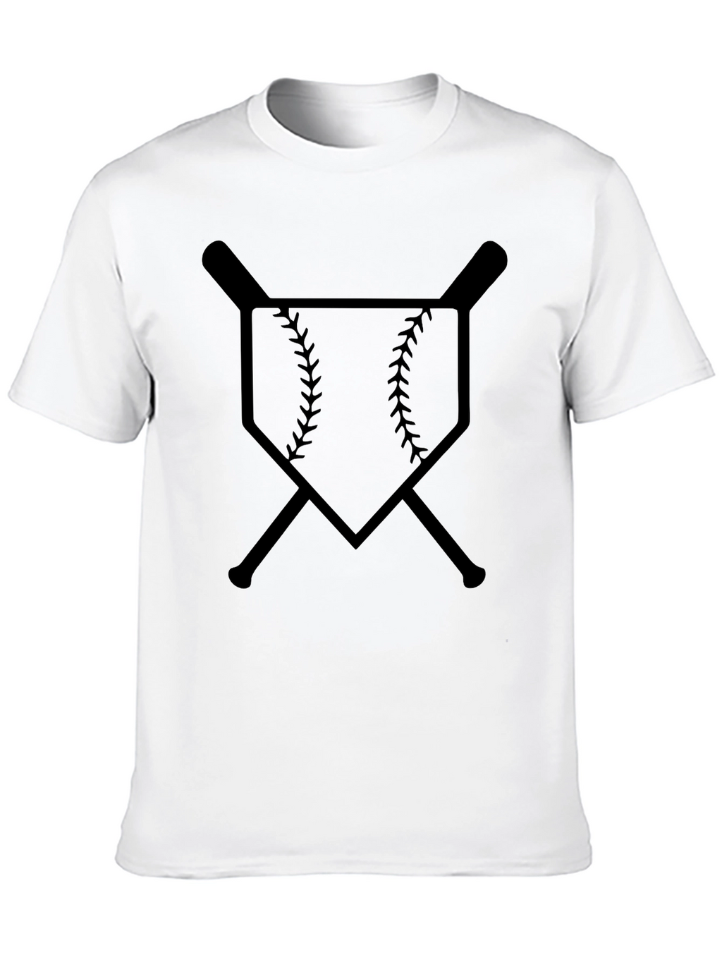 Baseball Bats & Home Plate Graphic Tee - Black